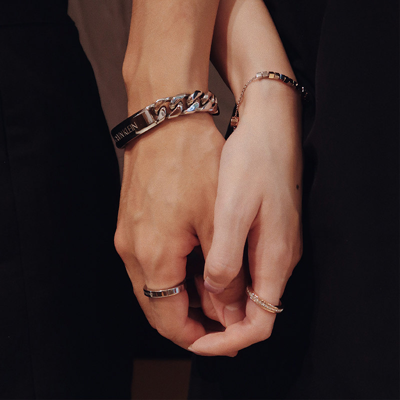 calvin klein正品护刻满天星男女 表库时代戒指/指环