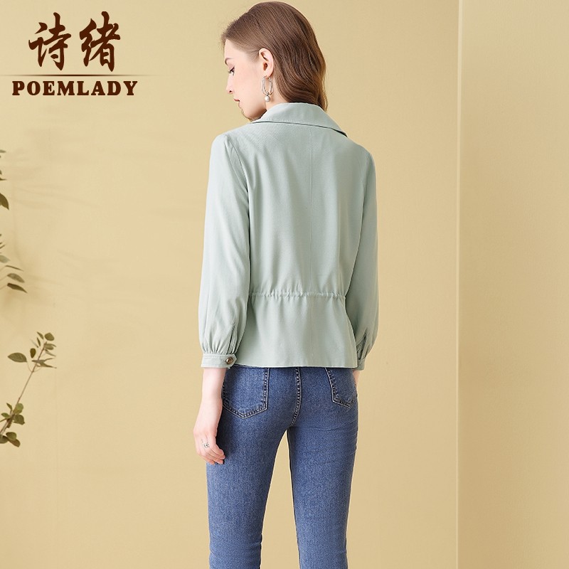 诗绪休闲西装短款秋季2022新款风衣 poemlady风衣
