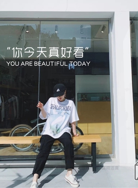 服装店试衣间镜子自拍pvc贴纸