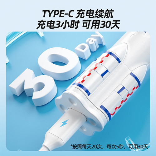 猫太子火箭电动橡皮擦小学生专用自动橡皮创意卡通可爱儿童干净无屑不留痕学生象像皮安全一年级学习文具用品 - 图3