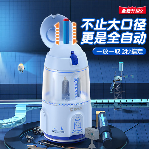 猫太子太子号全自动削笔器大口径电动削笔机卷笔刀粗杆转笔刀小学生专用儿童铅笔刀削器全自动幼儿园文具套装 - 图3