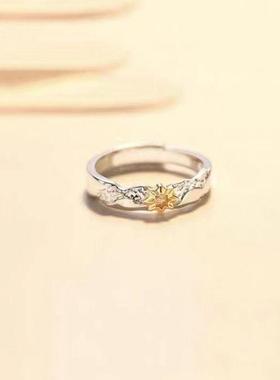 情侣纯银小众设计情侣对戒