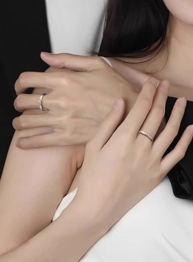 枯木逢春情侣戒指生日礼物女友情人节学生开口调节食指戒新款指环