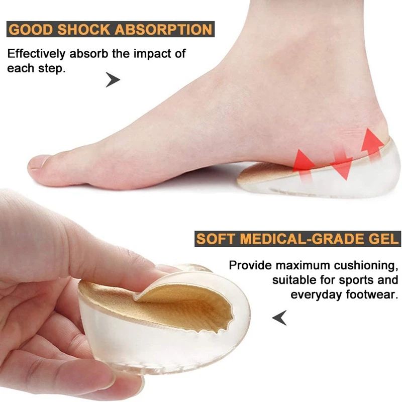 Gel Silicone Height Increase Insole Invisible Heel Lift Inse-图2