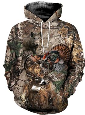 Men's Hoodies Hunting Graphic Camo 3D Printed sweatshirts cl