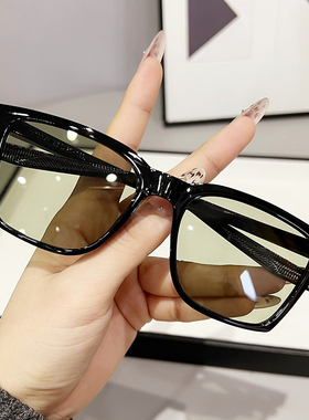 2026新款韩系板材太阳眼镜黑色男女同款拍照凹造型防紫外线墨镜潮