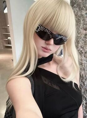 Y2K千禧辣妹风朋克钻石墨镜女欧美风复古镶钻高级感ins太阳眼镜