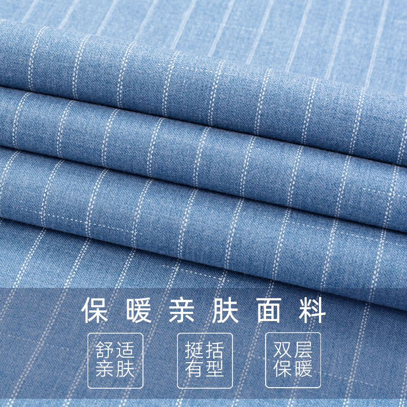 romon /罗蒙男士加绒加厚条纹衬衫 盛涵服饰衬衫