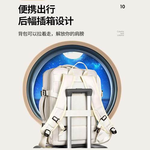 适用ASUS华硕天选5/4/3 Plus双肩包17.3英寸笔记本5Pro电脑包16英寸男背包16寸防水防震FX607大容量旅行包女 - 图3