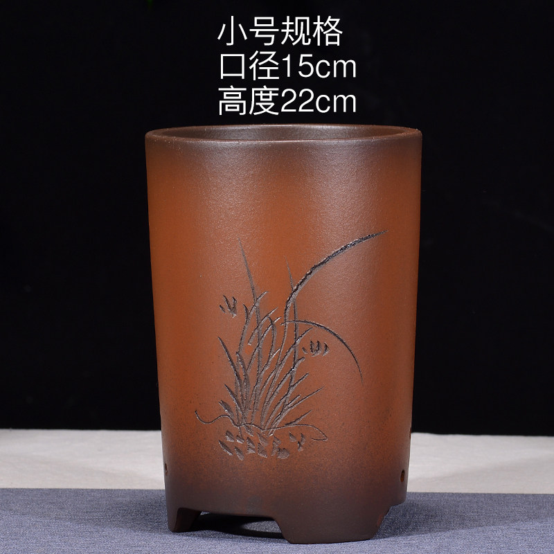 宜兴紫砂圆柱盆景花盆多肉仙人球文竹君子兰吊兰绿萝特价清仓包邮,淘宝优惠券,粉丝福利购,淘宝优惠卷