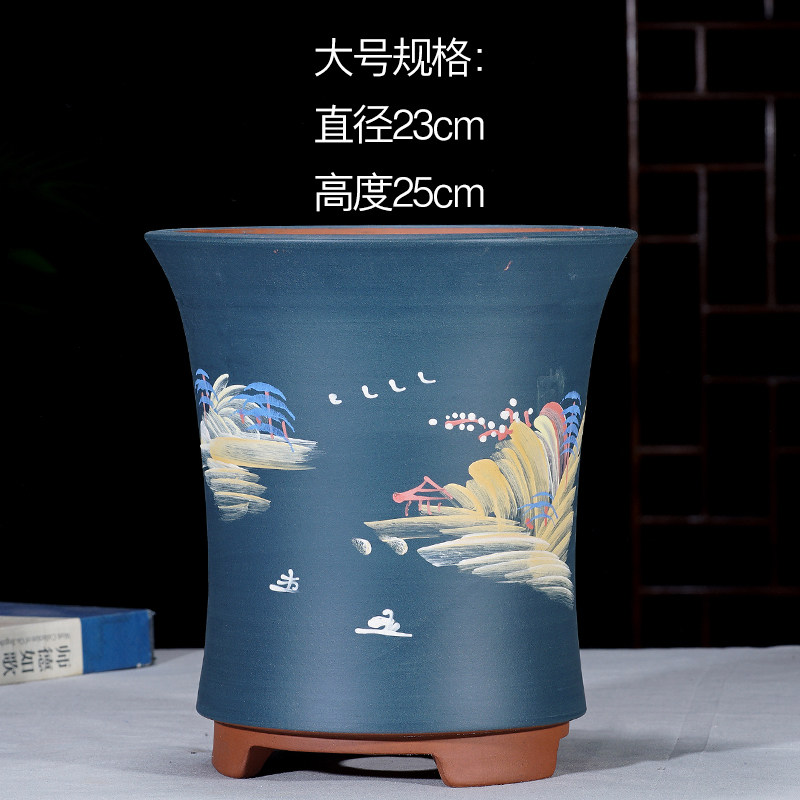 紫砂花盆兰花盆室内庭院简约大号精品高档陶瓷盆景盆特价清仓包邮,淘宝优惠券,粉丝福利购,淘宝优惠卷