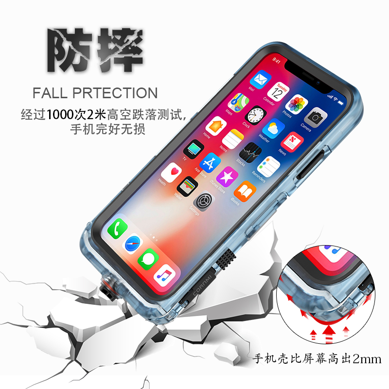 适用于苹果X防水手机壳iphone7Plus潜水套6sp水下拍照8触屏游泳袋-图0