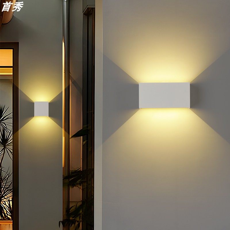 户外防水壁灯感应人体庭院围墙灯大门两侧洗墙灯走廊过道感应壁灯,淘宝优惠券,粉丝福利购,淘宝优惠卷