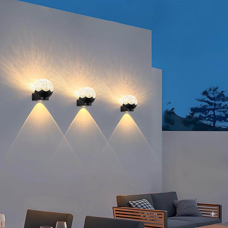 水晶球壁灯户外防水庭院灯别墅花园氛围灯过道灯简约水纹壁灯射灯,淘宝优惠券,粉丝福利购,淘宝优惠卷