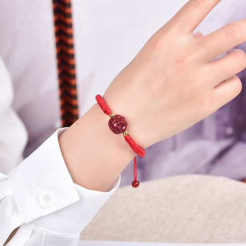 本命年红绳手链2023年转运吉红绳朱砂随身手绳男女款饰品 - 图2