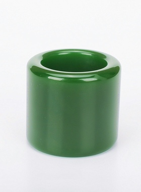 青松新疆碧玉扳指戒指原矿和田羊脂玉碧玉满绿扳指指蜀黍