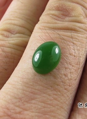 玉器和田羊脂玉戒面碧玉戒面椭圆形戒面金镶玉戒面戒指