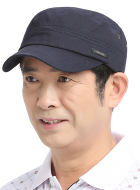 中老年鸭舌帽男夏季户外平顶帽