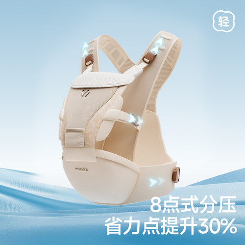 唯乐宝贴贴凳腰凳背带二合一婴儿轻便款宝宝多功能四季抱娃神器 - 图0