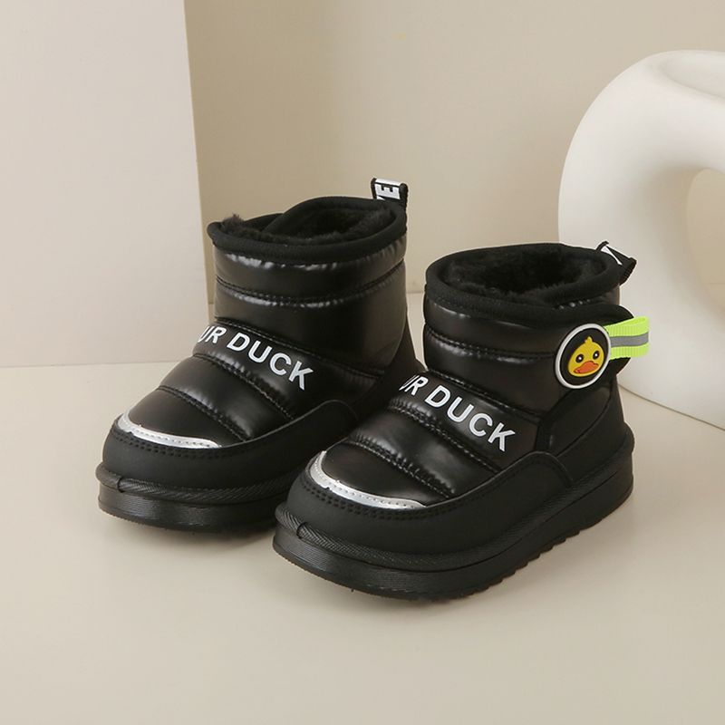 儿童雪地靴男童棉靴2025新款冬季加绒加厚女童棉鞋小孩宝宝保暖鞋 - 图2