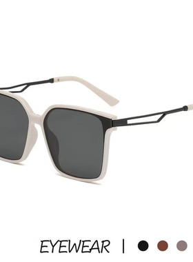 2025新款GM复古大框墨镜女圆脸显瘦防紫外线遮阳网红ins太阳眼镜