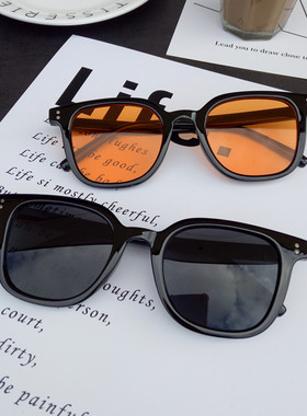 方形韩版促销茶色墨镜