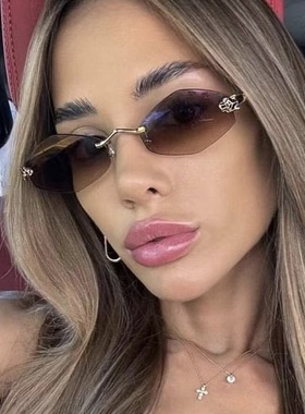 防晒无框切边男女潮高级感太阳镜