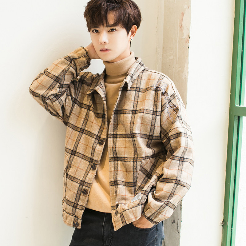 2021新款春秋季格子男士休闲夹克 空城计夹克