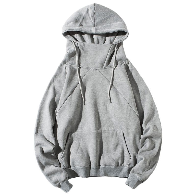 宽松高领男士连帽冬加绒情侣装卫衣 空城计卫衣