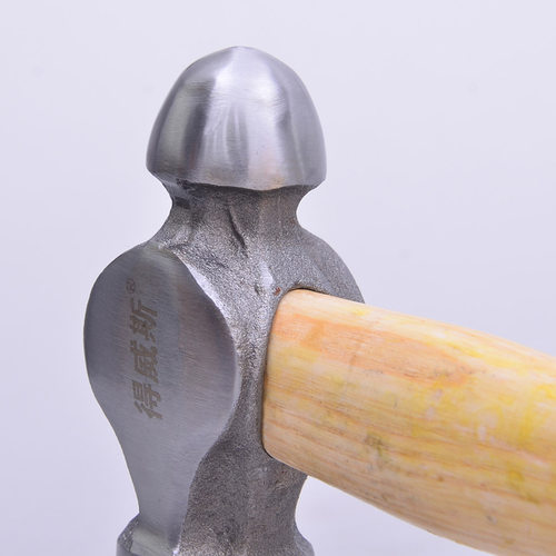 得威斯圆头锤子 1P-2.5P青岗木柄奶头锤锻打家用五金锤子 铁榔头 - 图1