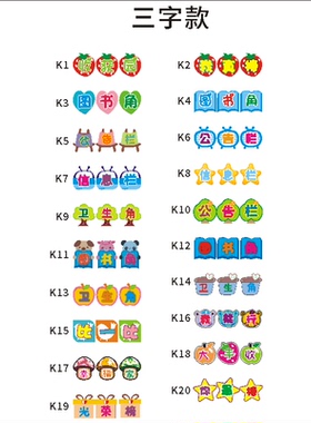 幼儿园教室作品评比栏装饰贴纸