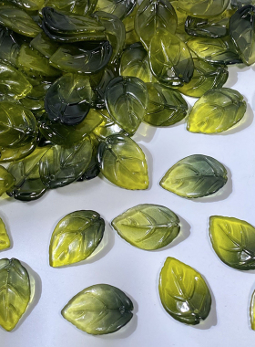琉璃山茶叶树叶子古风发簪材料