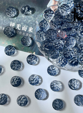 琉璃回纹珠雕花散珠diy串珠材料