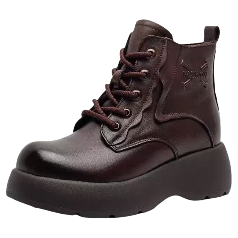 真皮马丁靴女2025秋冬新款头层牛皮复古圆头松糕厚底女靴加绒短靴,淘宝优惠券,粉丝福利购,淘宝优惠卷