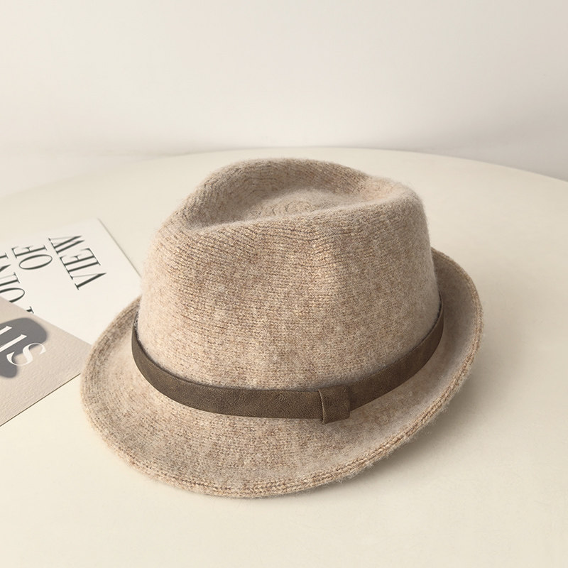 羊毛针织时尚绅士帽子女秋冬季男士英伦复古风卷边休闲爵士帽礼帽,淘宝优惠券,粉丝福利购,淘宝优惠卷