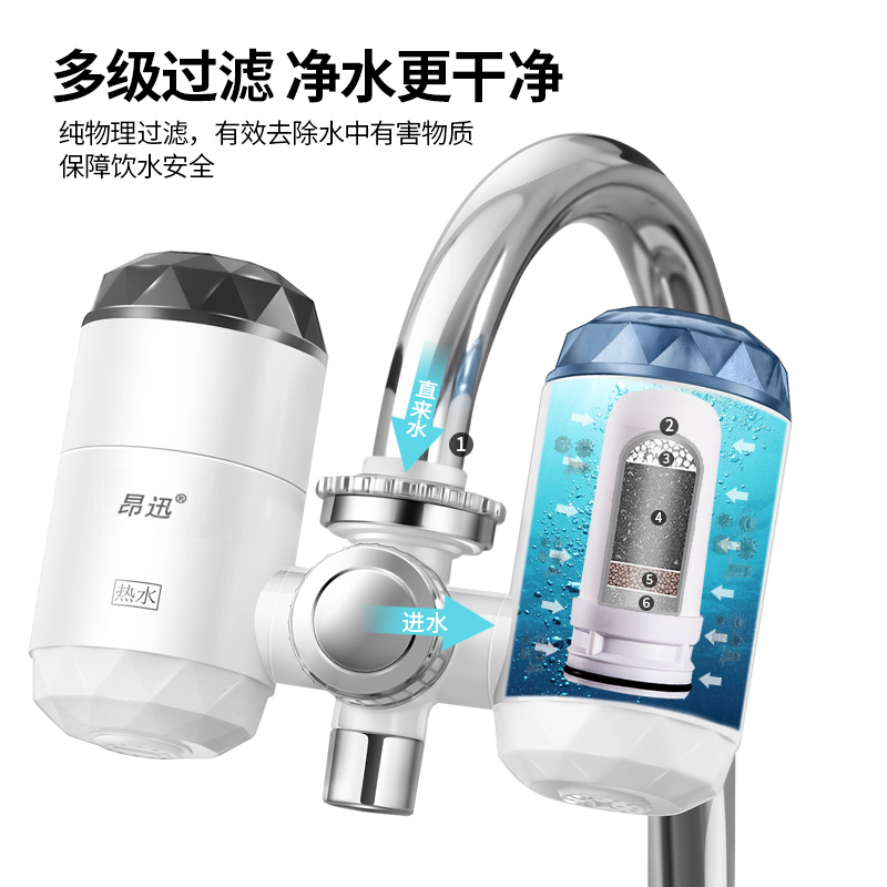 电热加热水龙头净水器过滤器即热式免安装速热家用厨房冷热多功能