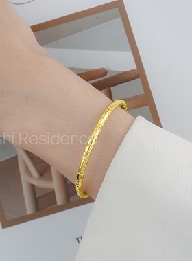 韵饰居~神秘奢宠 中古点钻灵蛇开口手镯平价精致小众