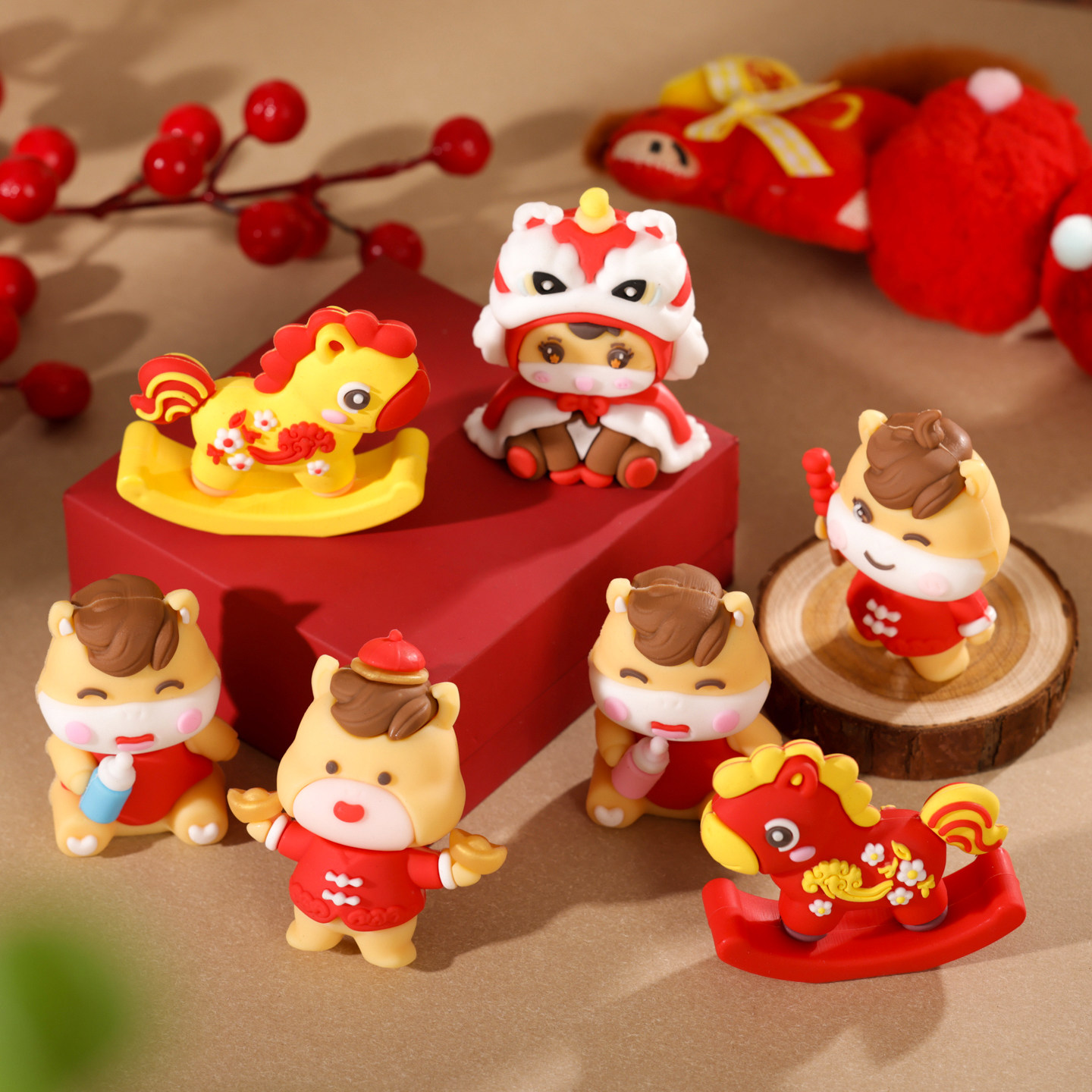 2026马年新年蛋糕装饰摆件跨年元旦春节卡通可爱元宝小马烘焙装扮,淘宝优惠券,粉丝福利购,淘宝优惠卷
