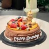 Blowing candle dark bear cake decoration ornaments