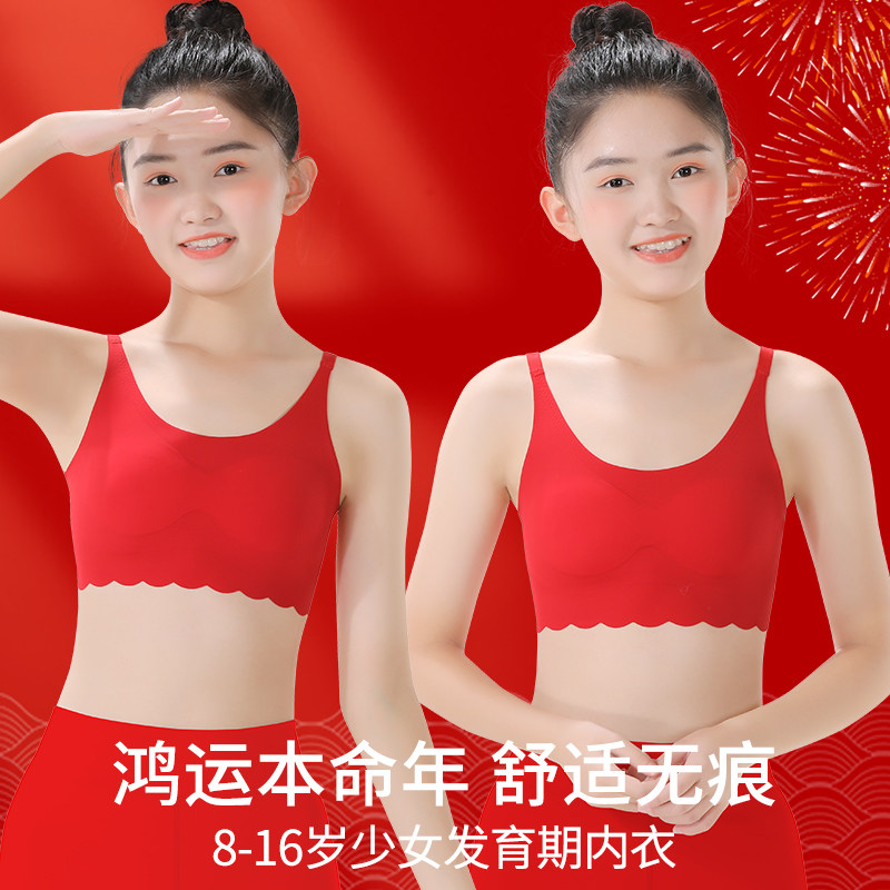 女童内衣发育期本命年红色蛇年套装大童小女孩小背心儿童文胸13岁,淘宝优惠券,粉丝福利购,淘宝优惠卷