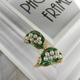 Антикварный аксессуар, эмаль ручной работы из жемчуга, брошь, серьги, европейский стиль