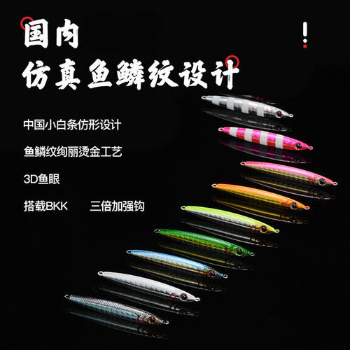 新品飞蚂蚁狂浪铁板 仿真鱼鳞 3倍加强钩 远投翘嘴鳡鱼鲈鱼路亚饵 - 图0