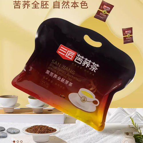 黑苦荞茶小袋装正品特产茶叶全胚芽四川大凉山三匠荞麦茶500g袋装 - 图1