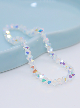 Charon爆闪施家幻彩白水晶手串