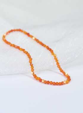 橘色晚霞女奥地利水晶轻奢手链