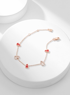 吉祥如意葫芦手串轻奢高级感红玛瑙手链本命年手饰秋冬新款手镯女