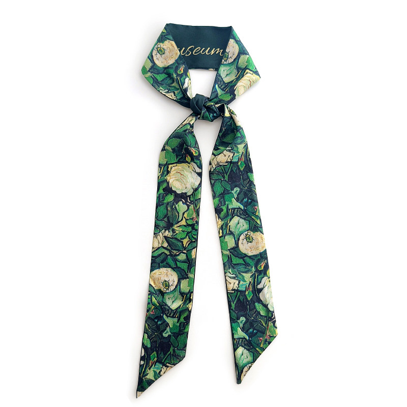 梵高麦田杏花星空油画细长条窄小丝带绑包包手柄丝巾发带领巾腰带,淘宝优惠券,粉丝福利购,淘宝优惠卷