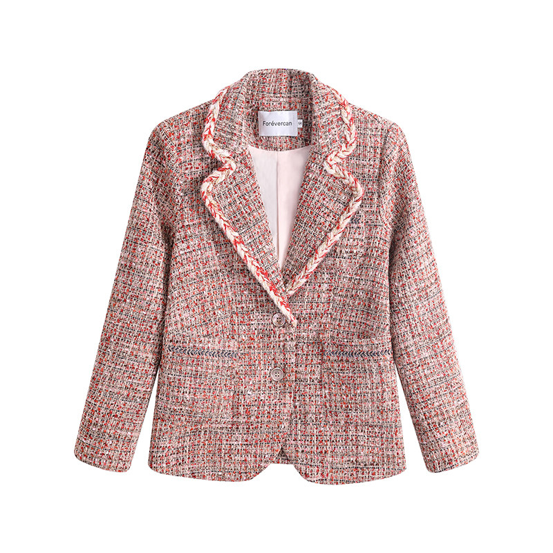 forevercan秋季新款 西装领呢子气质外套微阔休闲裤子时尚套装女,淘宝优惠券,粉丝福利购,淘宝优惠卷