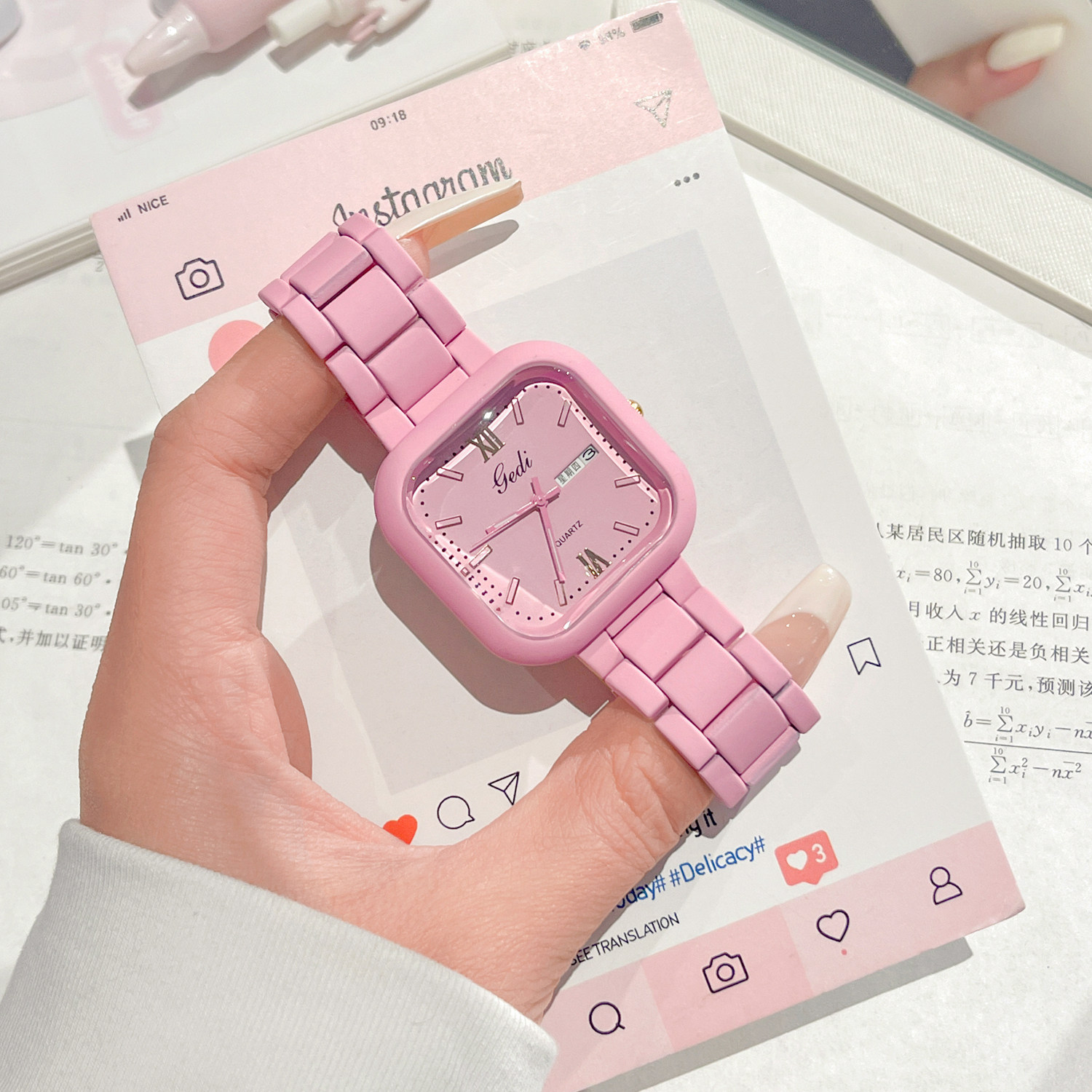 庄庄皇上学院风手表女款学生初高中轻奢小众高级感只看时间高颜值