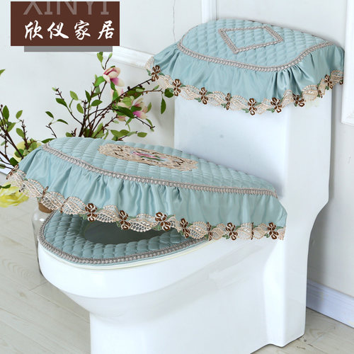 加厚保暖马桶垫坐便套马桶套3件套马桶圈马桶座垫坐便垫 秋冬防寒 - 图1